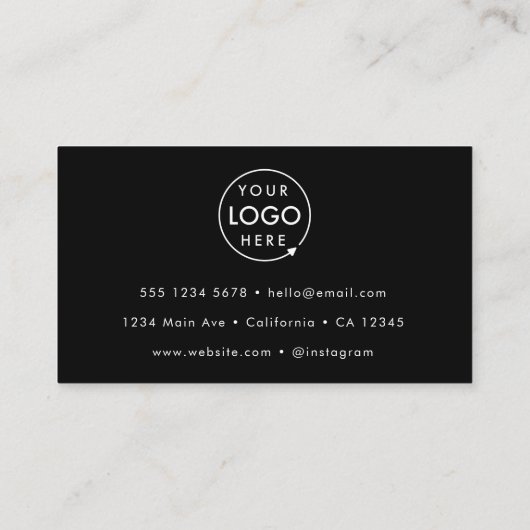 Het is wie u Business Black Reference Kaart kent Afsprakenkaartje (Achterkant)