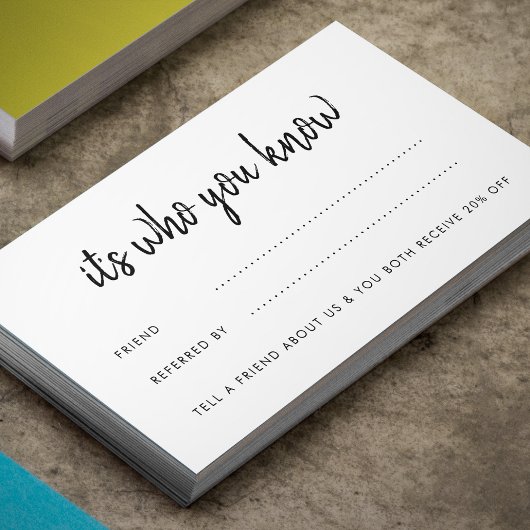 Het is wie u de Kaart Bedrijfs van de Verwijzing v Afsprakenkaartje