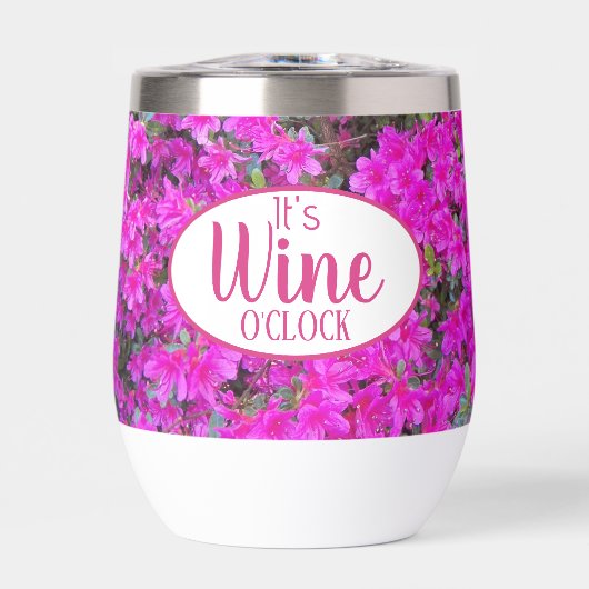 Het is Wijn O'Clock Roze Azalea's Floral (Voorkant)