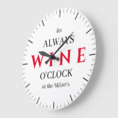 Het is Wijn Uur Wandklok | Grappige wijnbar (Hoek)