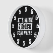 Het is wijnuur ergens - Grappig klokontwerp (Hoek)