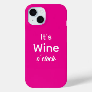 Het is wijnuur roze telefoonhoesje iPhone 15 case