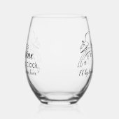 Het is wijnuur wijnglas zonder voet (Links)