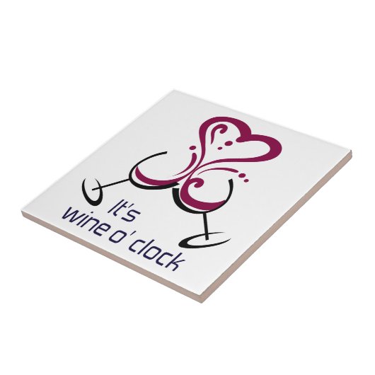 Het is Wine O Clock Tegeltje (Zijkant)