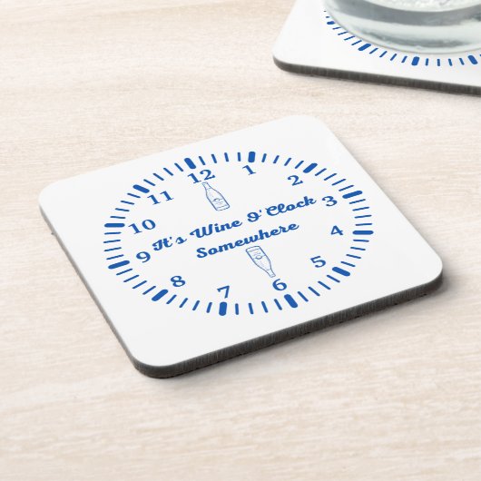 Het is Wine O-klok ergens op een Bier Onderzetter (Linkerzijde)