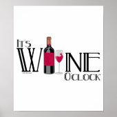 Het is Wine O-klok Poster (Voorkant)