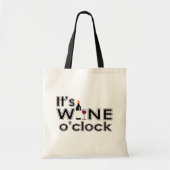 Het is Wine O'Clock Canvas tas (Voorkant)