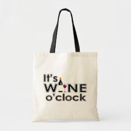Het is Wine O'Clock Canvas tas