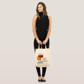 Het is Wine O'Clock ergens. Tote Bag (Voorkant (model))