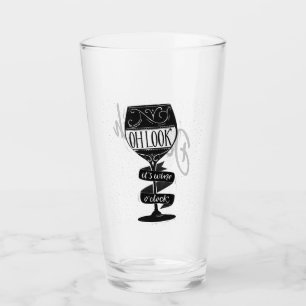 Het is Wine Oclock Glas