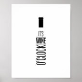 Het is Wine O'Clock, Quote Poster (Voorkant)