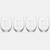 Het is Wine O'Clock Wine Glass Set Wijnglas Zonder Voet (Achterkant)