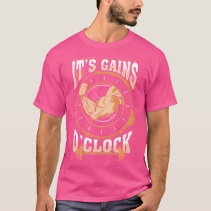 Het is winst O'Clock Gym Bodybuilding Gewichtheffe T-shirt