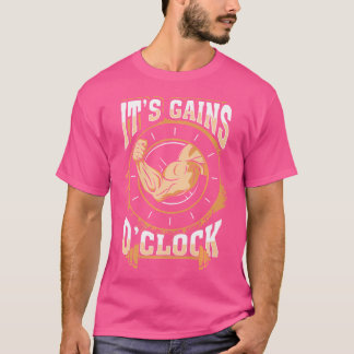 Het is winst O'Clock Gym Bodybuilding Gewichtheffe T-shirt