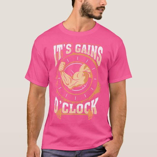 Het is winst O'Clock Gym Bodybuilding Gewichtheffe T-shirt (Voorkant)