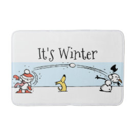 Het is winter badmat
