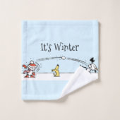Het is Winter Bath Towel Set Bad Handdoek (Wasdoekje)