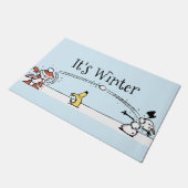 Het is winter deurmat (Schuin)