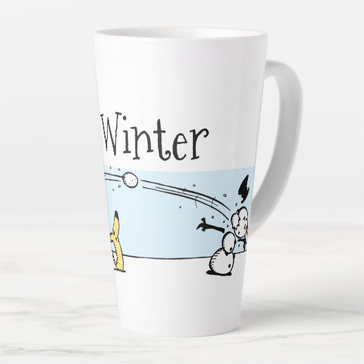 Het is winter latte mok (Rechterhoek)