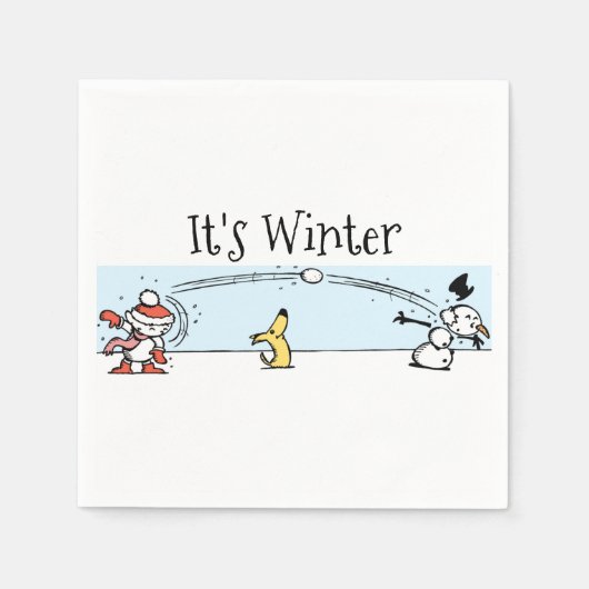 Het is winter  servet (Voorkant)