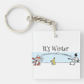 Het is winter sleutelhanger (voorkant)