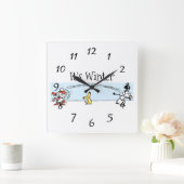 Het is winter vierkante klok (Huis)