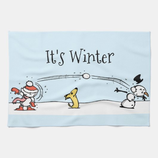 Het is Winterkeukenhanddoek Theedoek (Horizontaal)