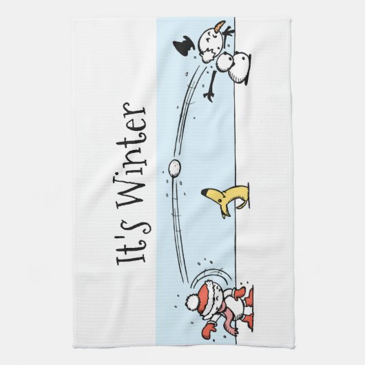 Het is Winterkeukenhanddoek Theedoek (Verticaal)