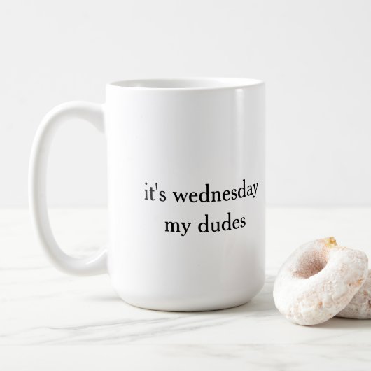 het is woensdag mijn dudes koffiemok (Met donut)