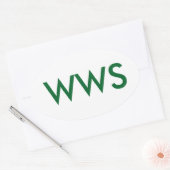 Het is WWS, of (WA WA Segowea!) Ovale Sticker (Envelop)