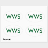 Het is WWS, of (WA WA Segowea!) Ovale Sticker (Vel)