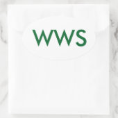Het is WWS, of (WA WA Segowea!) Ovale Sticker (Tas)