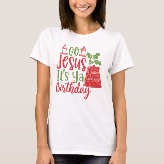 Het is Ya Birthday Kerstmis T-Shirt. T-shirt (Voorkant)