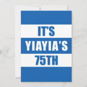 Het is YiaYia's 75ste verjaardag Griekse vlag kleu Kaart (Voorkant)