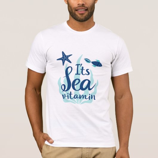 Het is Zee Vitamine - Fun Ocean-Geïnspireerd Zomer T-shirt (Voorkant)