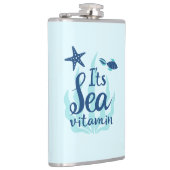 Het is Zee Vitamine - Grappige oceaan geïnspireerd Heupfles (Rechts)