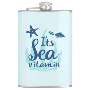 Het is Zee Vitamine - Grappige oceaan geïnspireerd Heupfles