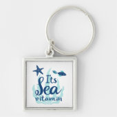 Het is Zee Vitamine - Oceaan-geïnspireerde zomer S Sleutelhanger (Voorkant)