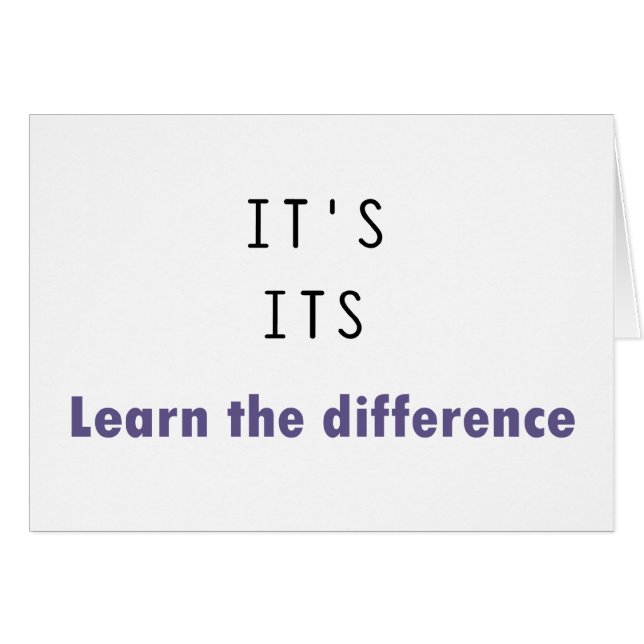 Het is zijn grammar (Voorkant Horizontaal)