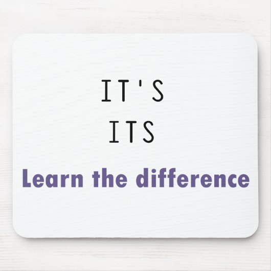 Het is zijn grammar muismat (Voorkant)