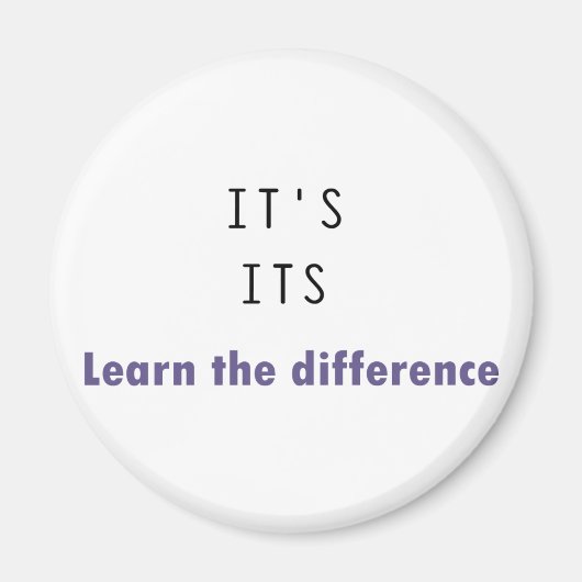 Het is zijn grammatica magneet (Voorkant)