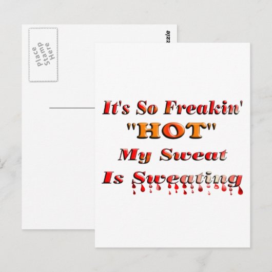 Het is zo Freakin'HOT Briefkaart (Voorkant / Achterkant)