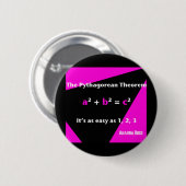 Het is zo gemakkelijk als 1, 2, 3 Fuschia Button (Voorkant /achterkant)