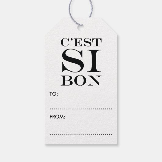 Het is zo goed - C'est Si Bon French Cadeaulabel (Achterkant)