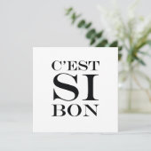 Het is zo goed - C'est Si Bon French Kaart (Staand voorkant)