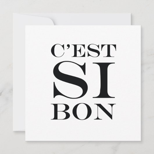 Het is zo goed - C'est Si Bon French Kaart (Voorkant)