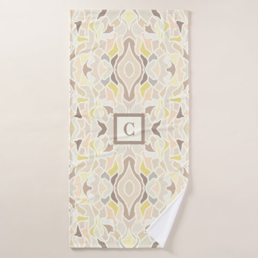 Het is zo ivoor geometrisch Abstract patroon Badhanddoek (Badhanddoek)