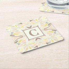 Het is zo ivoor geometrisch Abstract patroon Kartonnen Onderzetters