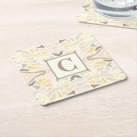 Het is zo ivoor geometrisch Abstract patroon Kartonnen Onderzetters (Schuin)