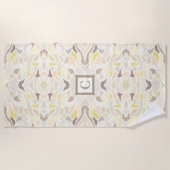 Het is zo ivoor geometrisch Abstract patroon Strandlaken (Voorkant)